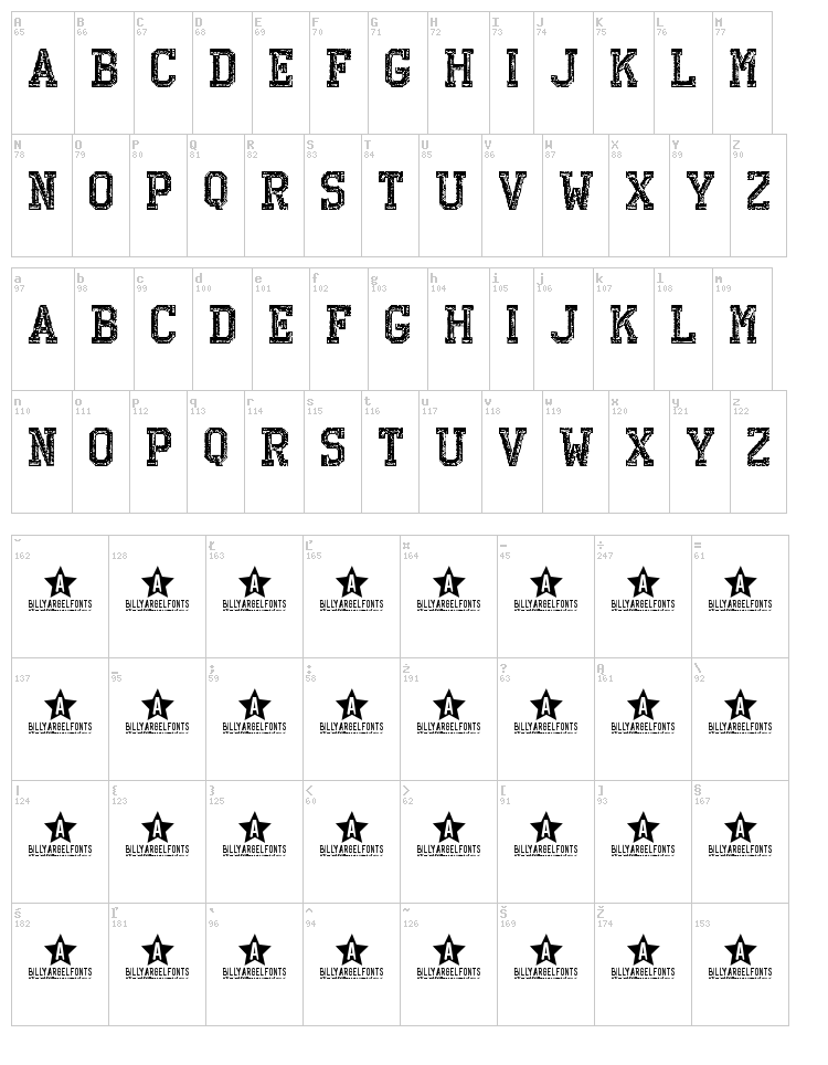Porn Fashion font map